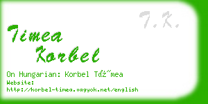 timea korbel business card